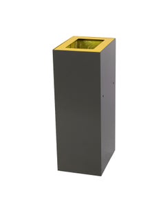 EKObin afvalbak 60 liter - Antraciet met geel deksel