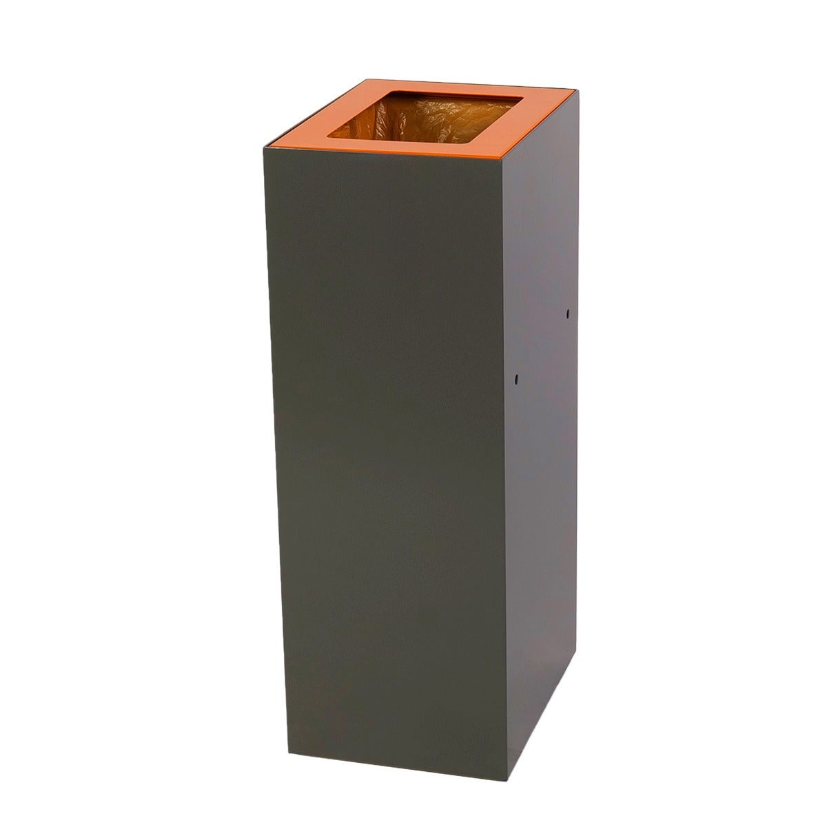 EKObin afvalbak 60 liter - Antraciet met oranje deksel