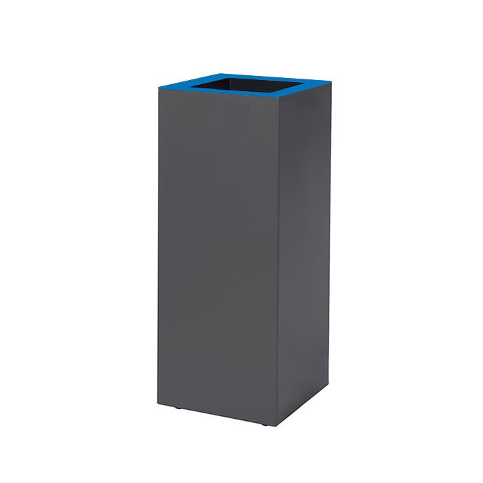 Paxa M 34 liter antraciet + deksel staal blauw