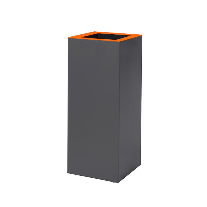 Paxa M 34 liter antraciet + deksel staal oranje