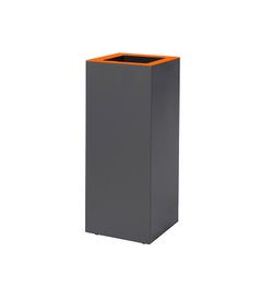 Paxa M 34 liter antraciet + deksel staal oranje