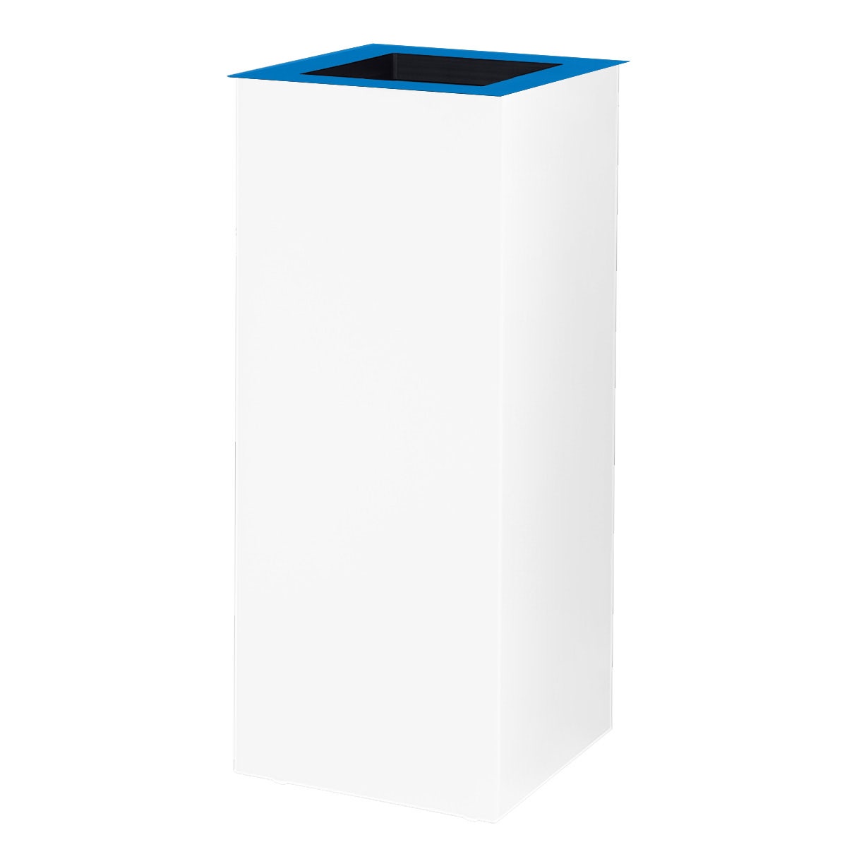 Paxa L 65 liter wit + deksel staal blauw