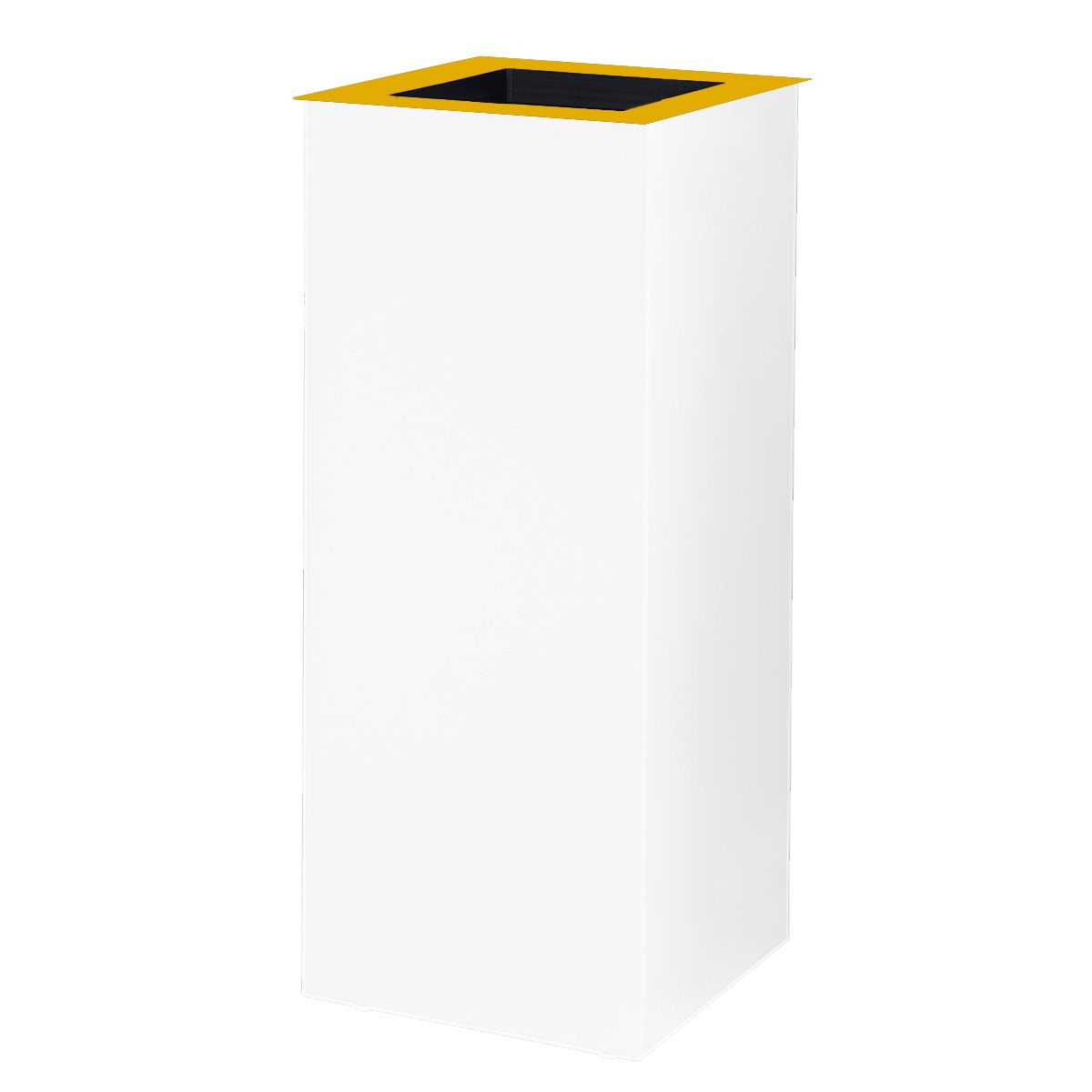 Paxa L 65 liter wit + deksel staal geel