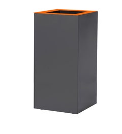 Paxa XL 90 liter antraciet + deksel staal oranje