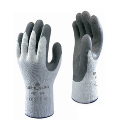 Werkhandschoenen thermo met Latex coating wit/grijs - Maat L - set 5 paar