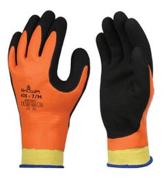 Werkhandschoenen thermo met coating Showa oranje/zwart - showa L