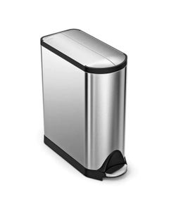 Simplehuman Butterfly Recycler pedaalemmer 20+20 liter mat RVS