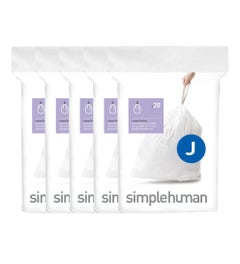 Simplehuman afvalzakken code J wit - 30-45 liter - 100 stuks
