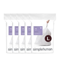 Simplehuman afvalzakken code L - 18 liter - Pak 100 stuks