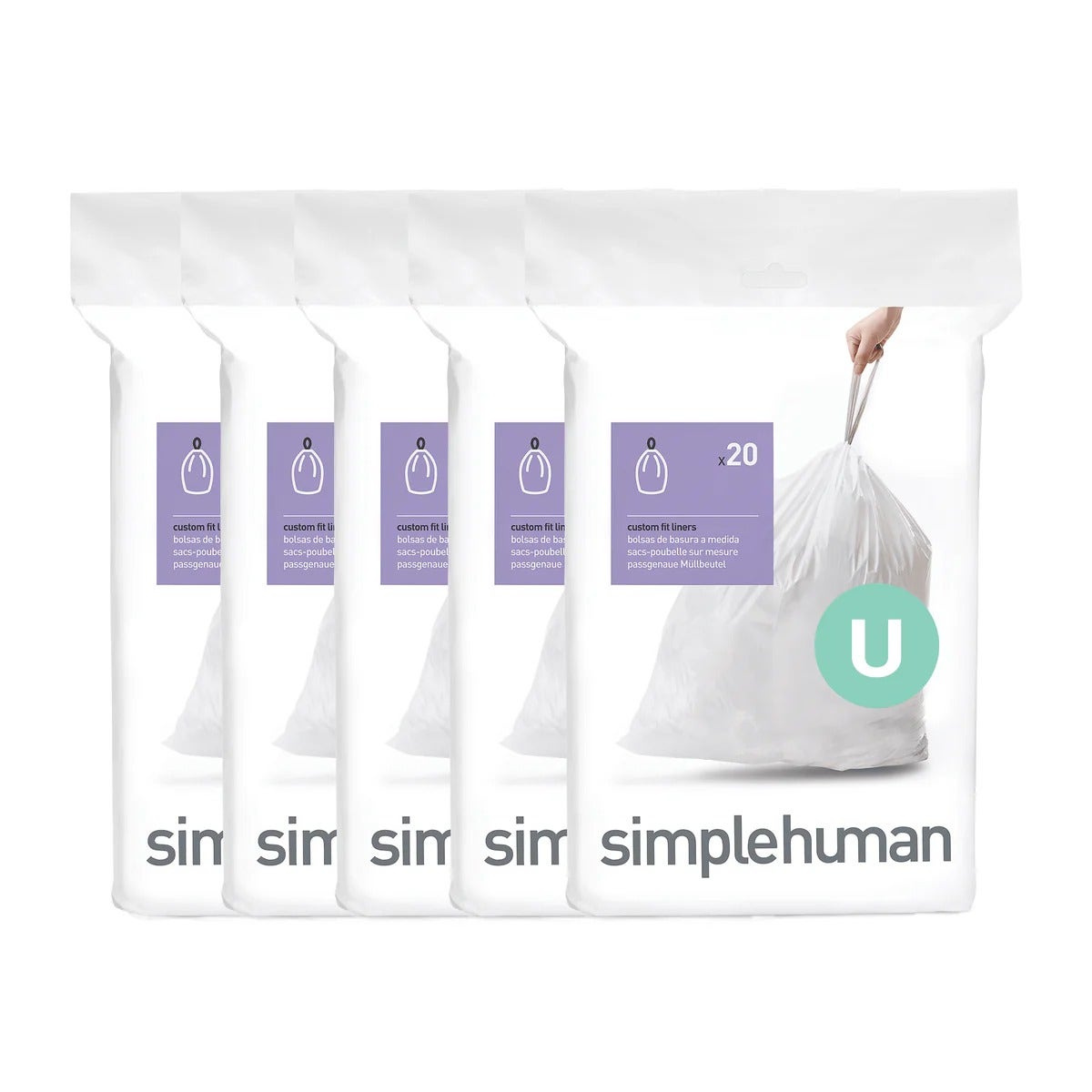 Simplehuman code U zakken - 100 stuks