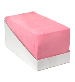 Sopdoek 38x40cm roze 1/4 vouw - Doos 65 stuks | P42008