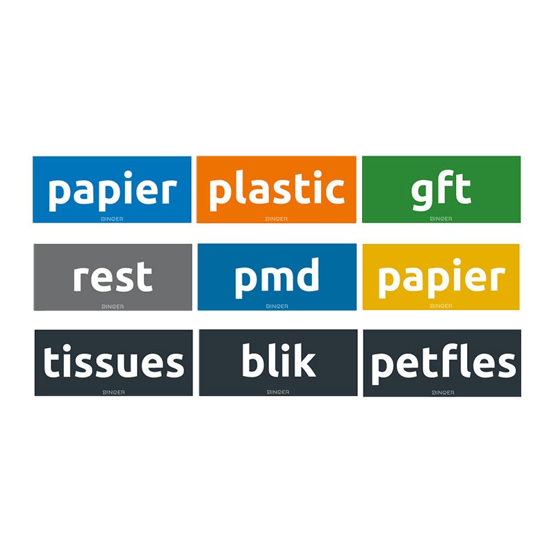 Sticker 121x51 mm voor afvalscheiding