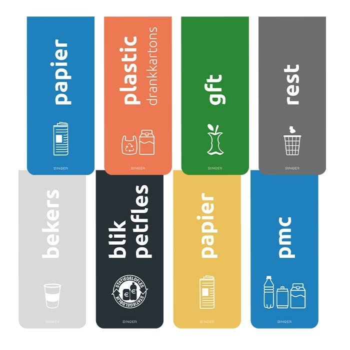 Sticker 65x160 mm voor afvalscheiding