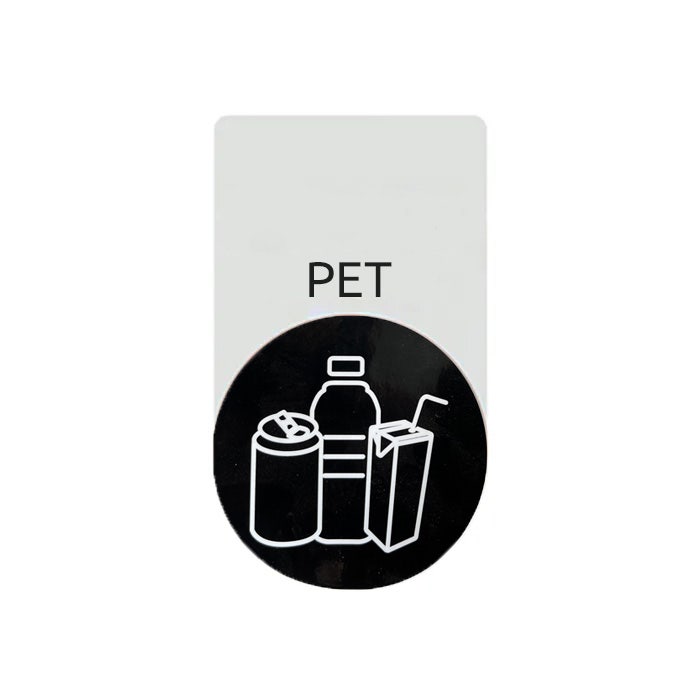 PT sticker PET 84,5x147 mm zwart