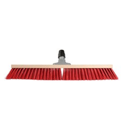 Straatbezem 60cm nylon rood - Zonder steel - Kunststof steelbevestiging