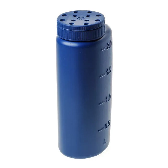 Strooibus 2 liter kunststof blauw voor strooizout