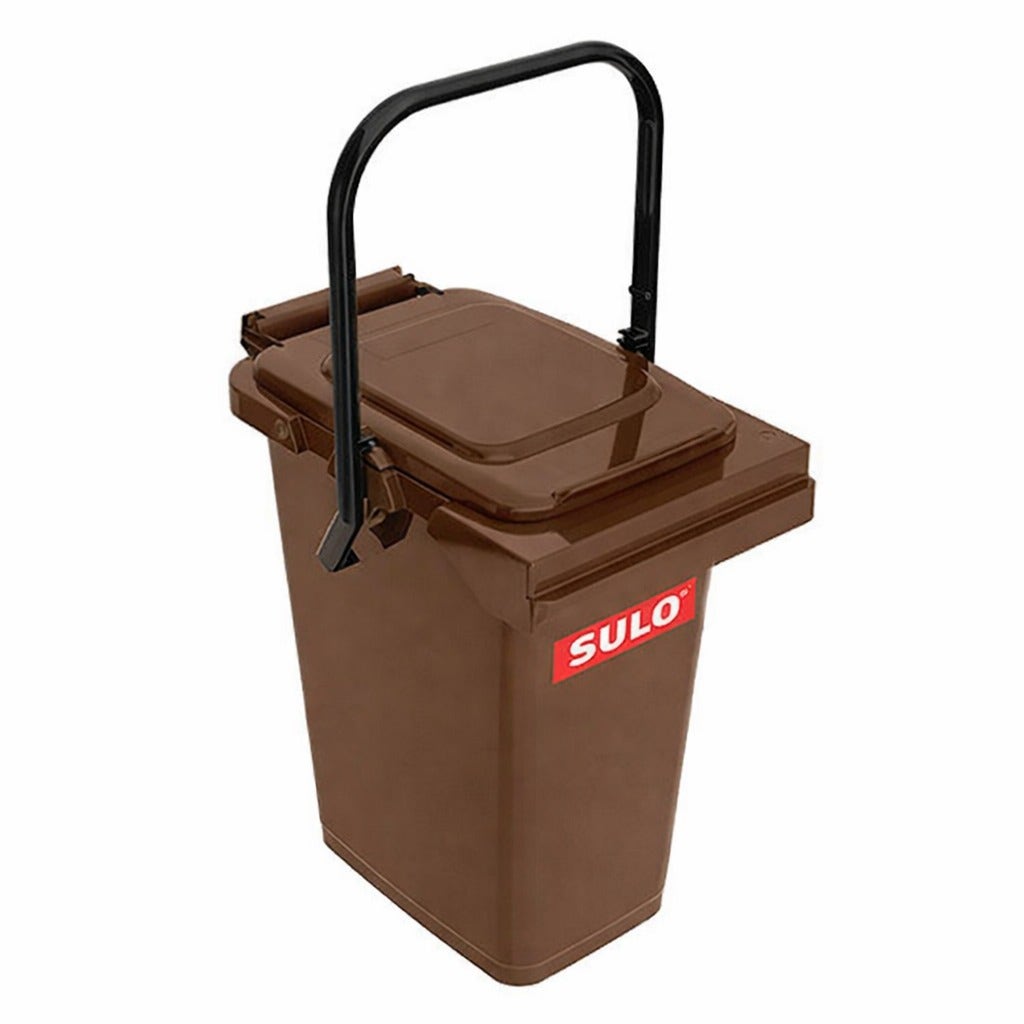 Sulo afvalemmer MB 25 liter bruin met zwart hengsel