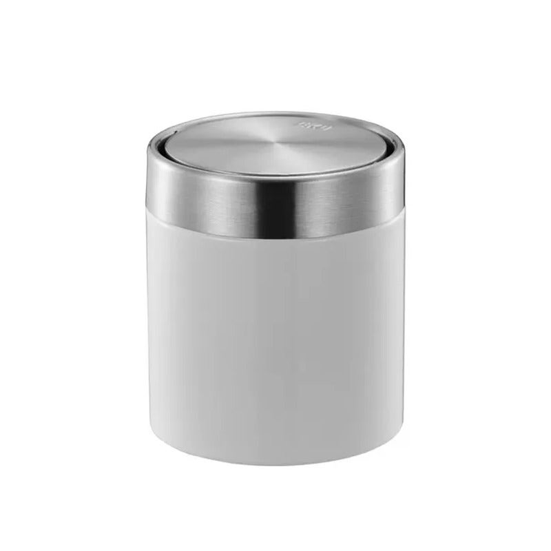 Tafelafvalbak EKO Fandy 1,5 liter - wit - roestvrijstaal