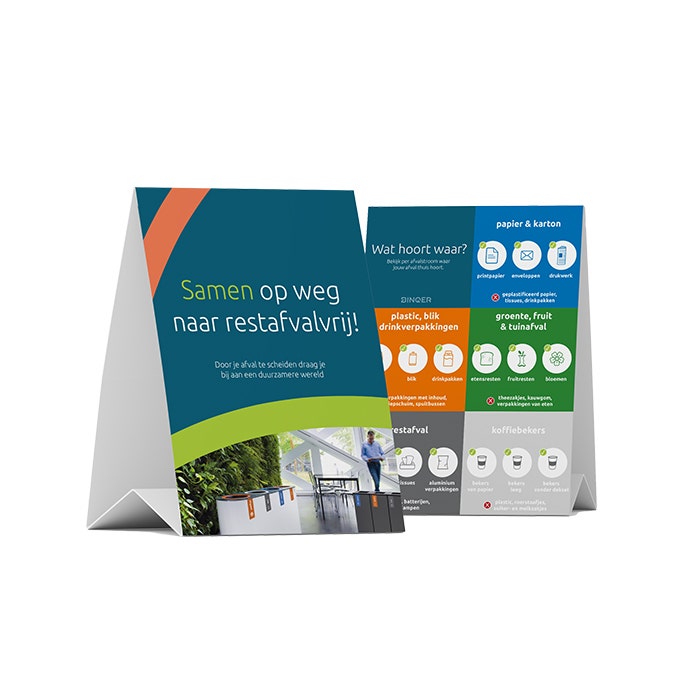 Tafelkaartjes met afvalstromen - wat hoort waar?