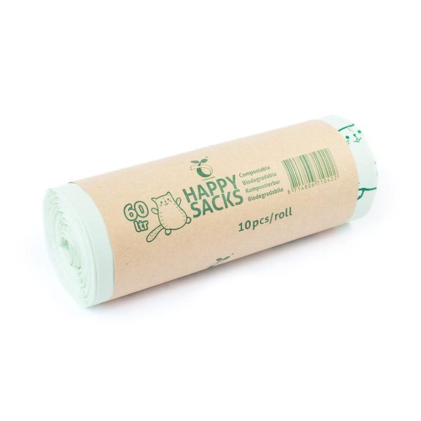 Happy Sacks biozakken 60 liter groen 60x80cm composteerbaar