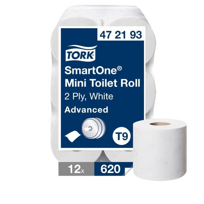 Tork toiletpapier Advanced T9 2-laags 111,6 meter - Pak 12 rollen à 620 vellen - 472193