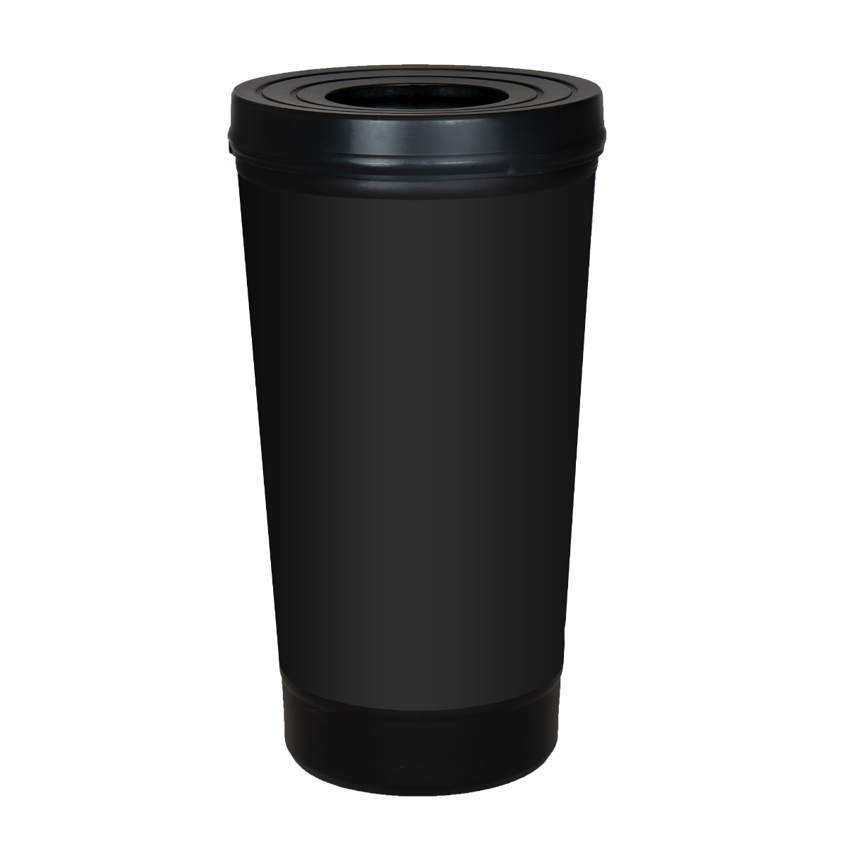 Kunststof inzamelbak TRASHman 210 liter zwart