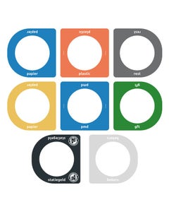 Sticker Triomf voor afvalscheiding