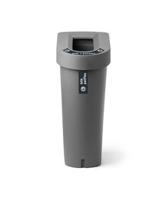 UBin afvalbak 70 liter grijs - zwart voor fles + blik