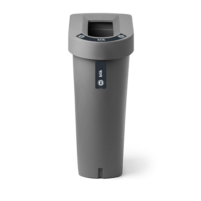 UBin afvalbak 70 liter grijs - zwart voor blik