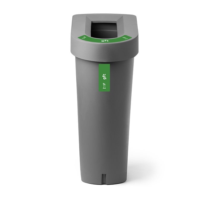 UBin afvalbak 70 liter grijs - groen voor GFT