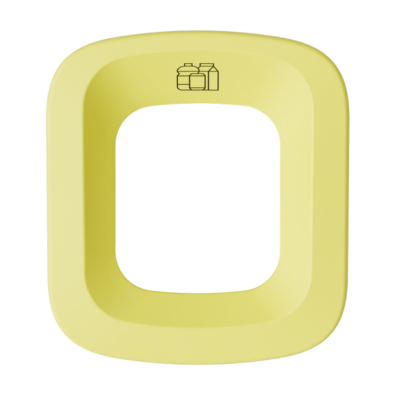 UBin Mini 50 liter metalen deksel geel - voor plastic en PMD afval