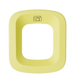 UBin Mini 50 liter metalen deksel geel - voor plastic en PMD afval