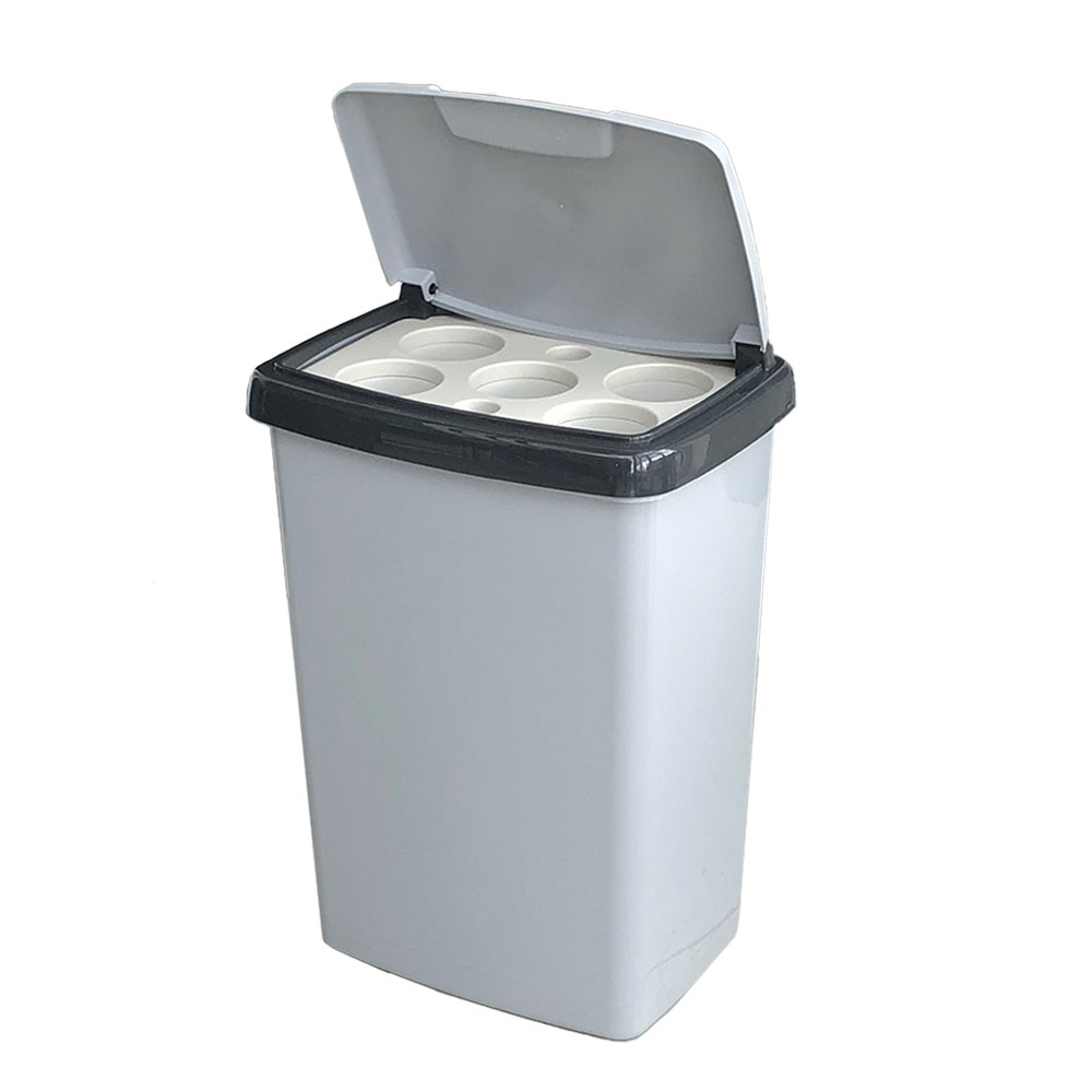 Bekerbak voor lege koffiebekers 50 liter grijs