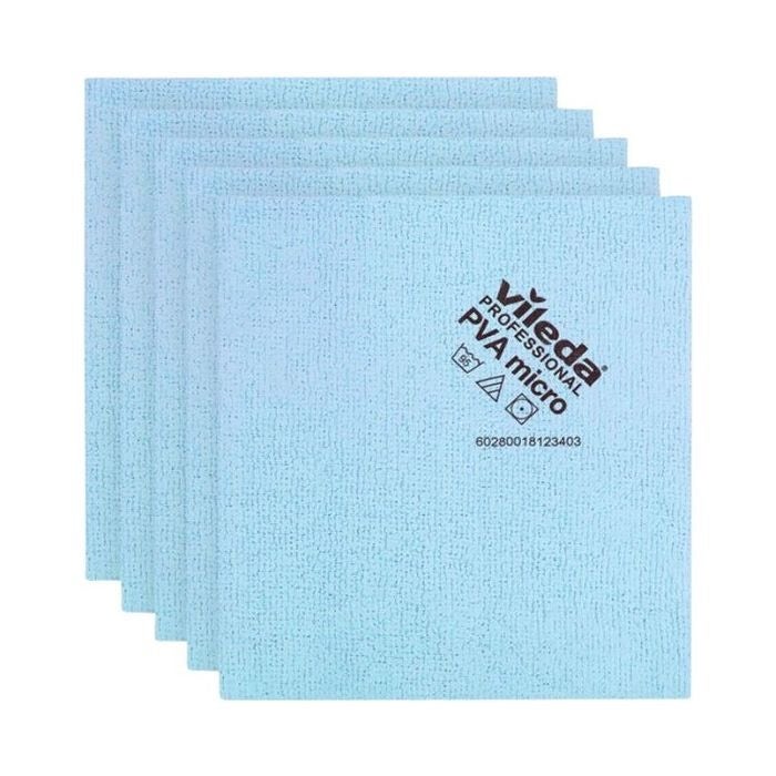 Vileda PVAmicro microvezeldoek 38x35cm blauw - 5 stuks