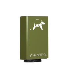 Wanddispenser Hygeca olijfgroen - voor hondenpoepzakjes op blok 200 stuks