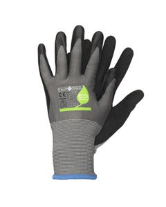 Werkhandschoenen met Latex coating zwart/grijs - Maat L