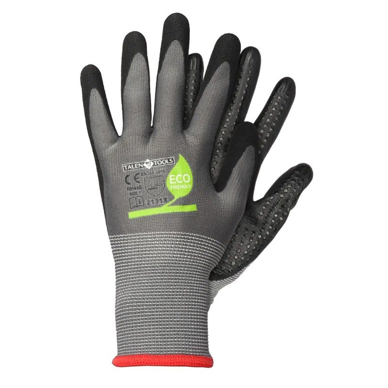 Werkhandschoenen met Latex coating zwart/grijs - Maat S