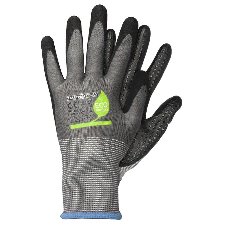 Werkhandschoenen met Nitril coating zwart/grijs - Maat L