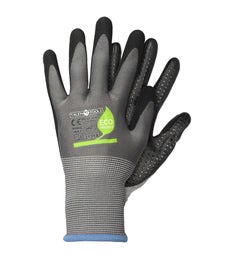 Werkhandschoenen met Nitril coating zwart/grijs - Maat L