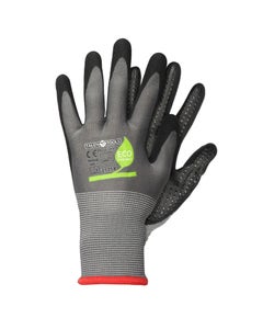 Werkhandschoenen met Nitril coating zwart/grijs - Maat L