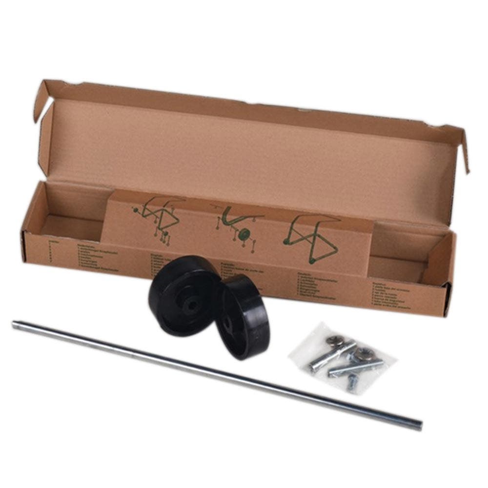 Wielenset voor afvalzakhouder