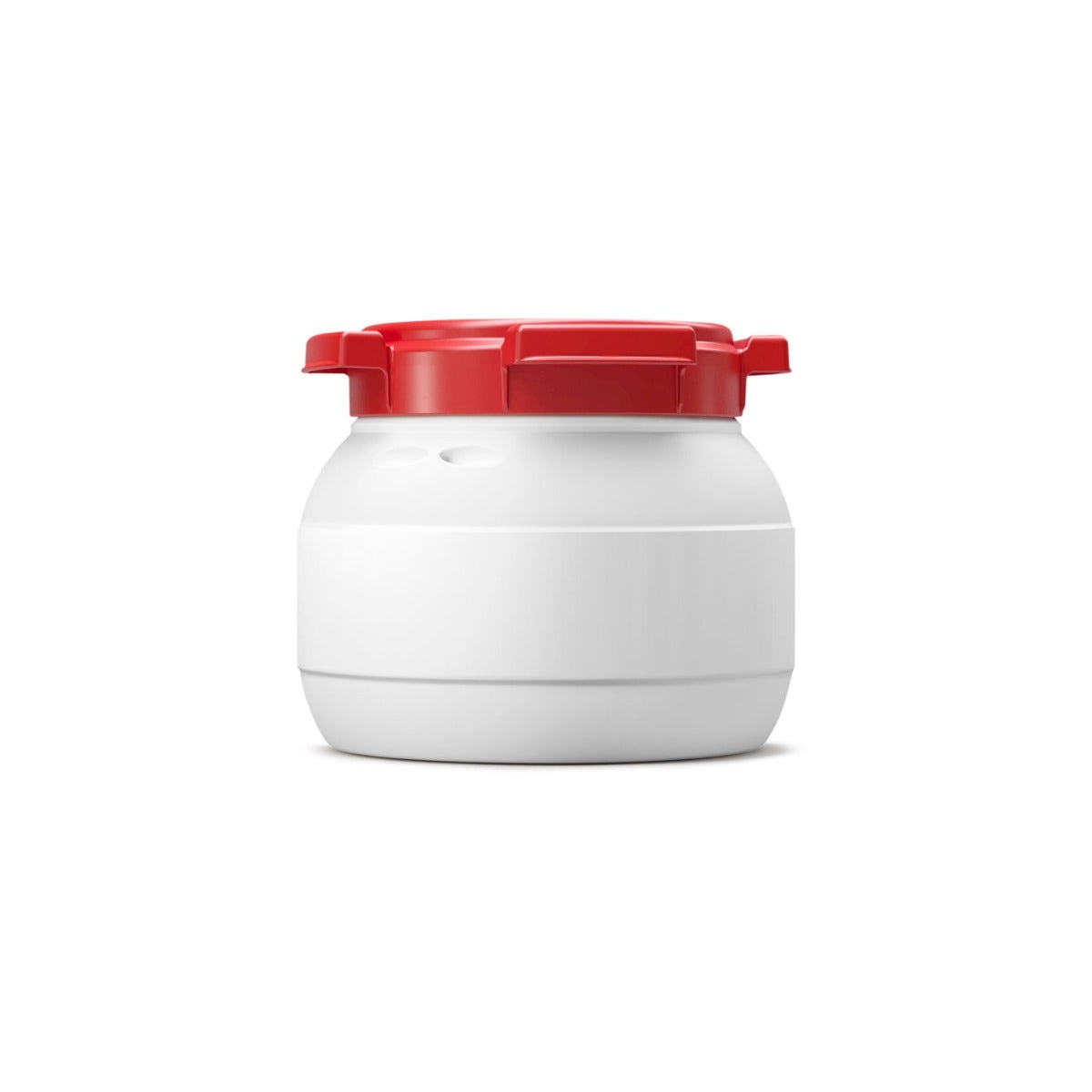 Wijdmondvat Curtec 2,9 liter wit met rood deksel - 7002