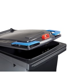 Zwaartekrachtslot afvalcontainer