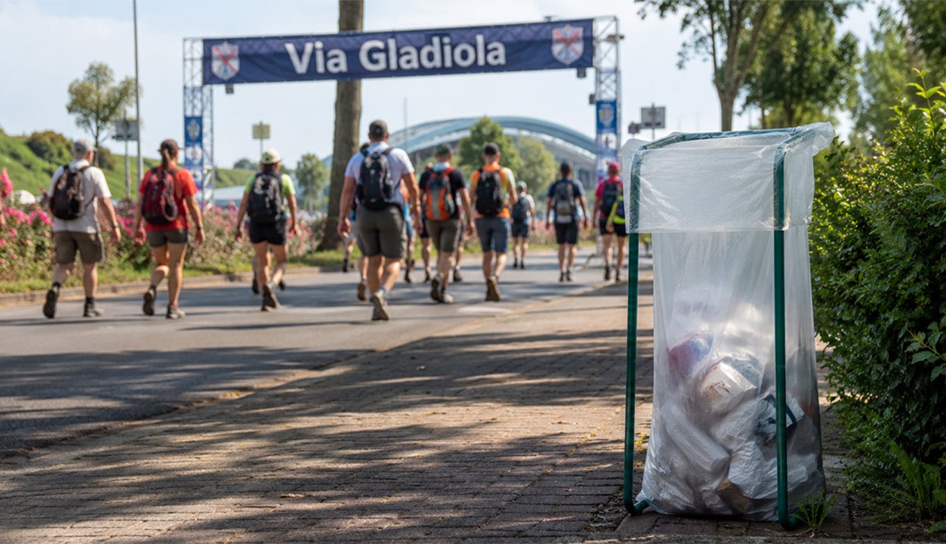 Korting op afvalzakken tijdens de Vierdaagse!
