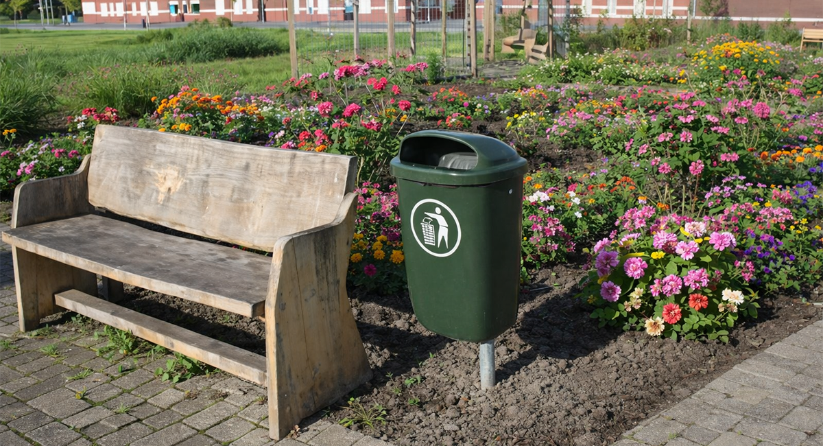 Een schoon buitenterrein 