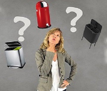 Verschillende keuzes aan afvalbakken