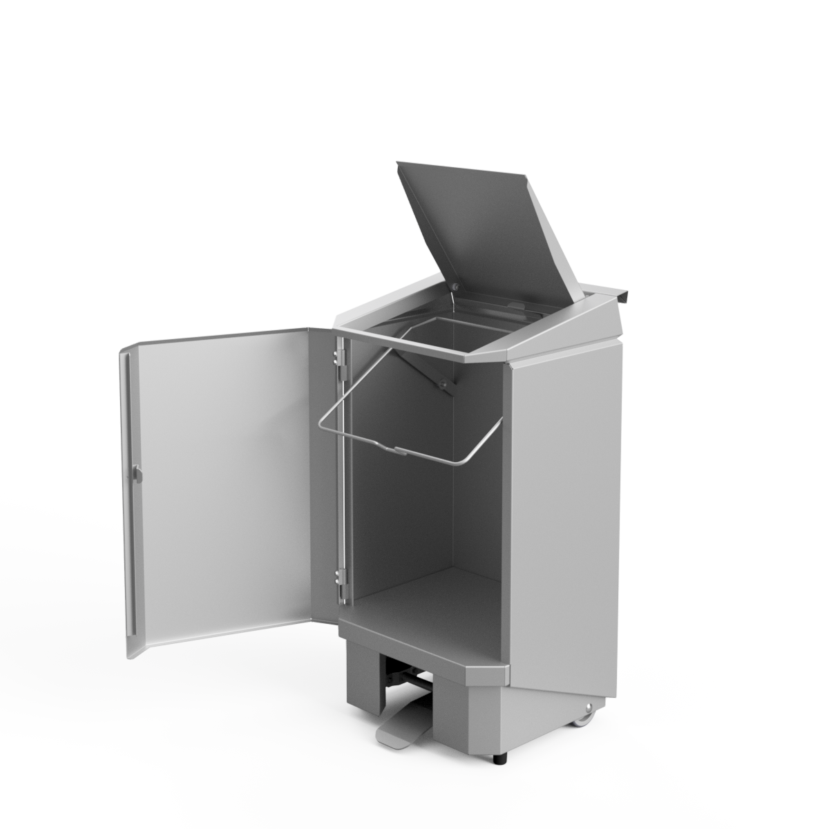 Afvalbak met afvalzakhouderring