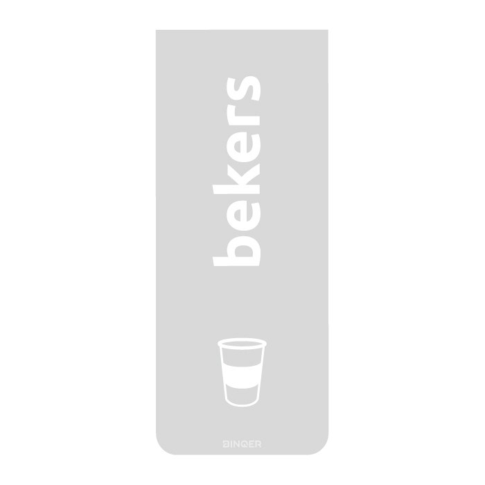 Afvalstroom sticker 65x160mm Bekers België