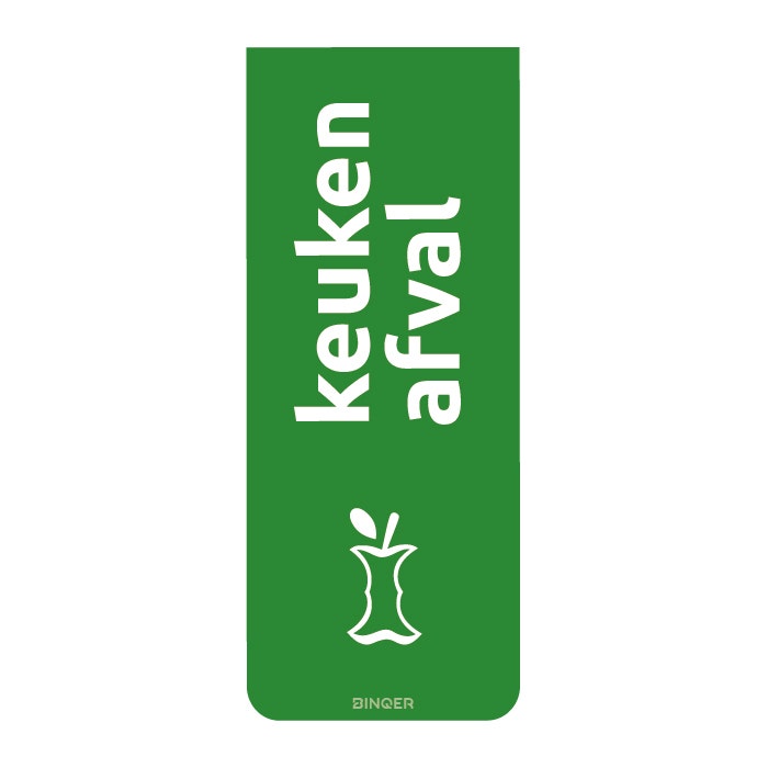Afvalstroom sticker 65x160mm Keukenafval België