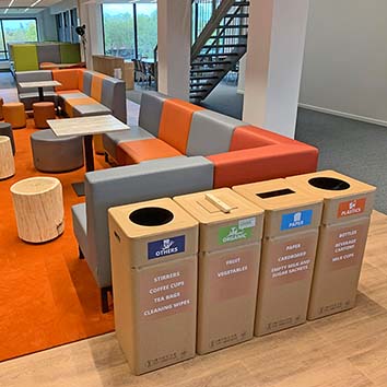 Afvalbox afvalscheidingsbakken met 4 afvalstromen